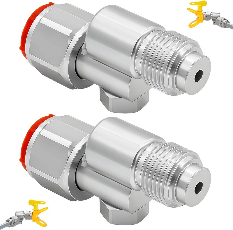 KUEDPEZ 235486 7/8" Airless Spray Gun Swivel Joint, Compatible with Graco/Wagner/Titan Sprayers, 180° Rotation, 3600PSI Maximum Working Pressure and Leak - Resistant, 2 Packs - Image 1